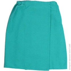 Парео для сауны Sauna PRO вафельное на липучке изумрудное