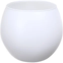 Ваза стеклянная Soft шар 15 см белая