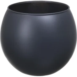 Ваза стеклянная Soft шар 15 см серая