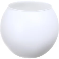 Ваза стеклянная Soft шар 16 см белая