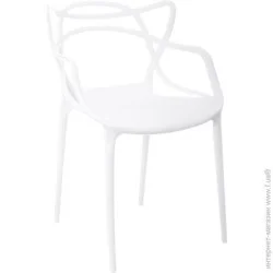 Стілець обідній з підлокітниками Spider білий білий / білий