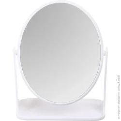 Косметическое зеркало Зеркало косметическое овальное ST 21,3x16 см белое