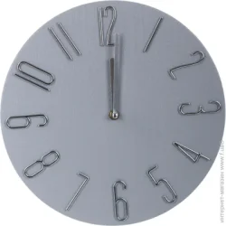 Годинник настінний класичні  Годинник настінний Timber Time 30 см сірий — механізм кварцовий (електронний) — живлення батарейки