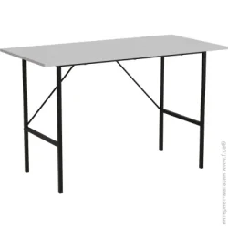 Стол Time Тайм 1200x600x16 мм белый/черный