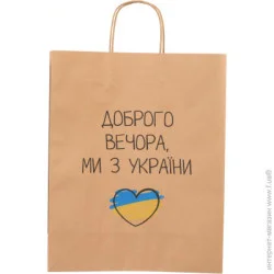 Подарункова упаковка Пакет паперовий Прапор крафт XL