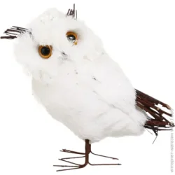 Фігурка під ялинку Декорація новорічна Сова (YB20231213-2) 16 см