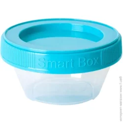 Алеана Контейнер для зберігання 124080 прозорий бірюзовий круг лий Smart Box 0,06 л 75x40 мм