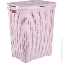 Алеана Корзина для белья пластиковая Ротанг 50 л фрезия 550x450x350 мм