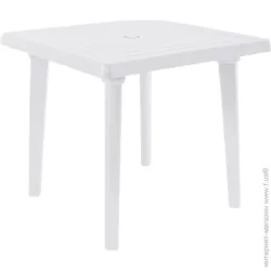 Садовый стол Алеана 80x80 см белый
