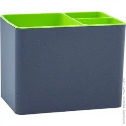 Подставка для кухонных приборов Алеана Подставка для кухонных принадлежностей Плюс гранит/оливковый