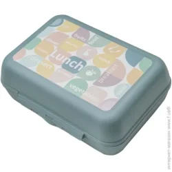 Ланч-бокс пластик детский Алеана Ланч-бокс с декором Lunch голубой 18,5х14х7 см
