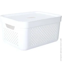 Алеана Корзина для белья Simple с крышкой 15 л белый