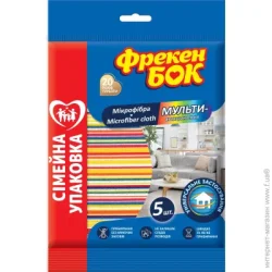 Фрекен Бок Салфетки из микрофибры 30x30 см 5 шт./уп. мульти