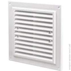 Вентиляційна решітка Домовент Решітка ДВ 175х175с М пластик білий