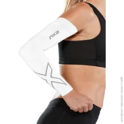 Напульсник 2XU Нарукавники Flex Run Comp Arm Sleeves M білий