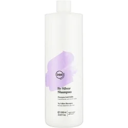 Шампунь 360 Hair Professional Серебристый блонд с ромашкой миндальным маслом и с гидролизованным шёлковым протеином 1000 мл без парабенов силиконов глютена (8051732583844)