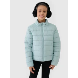 4F Куртка для девочек демисезонная DOWN JACKET F515JWSS25TDJAF515-47S р.134 бирюзовая
