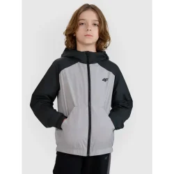 4F Куртка для хлопчиків JACKET M185JWSS25TJACM185-25S р.146 сіро-чорна