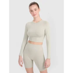 4F Лонгслив LONGSLEEVE FNK F486RSS25TFLOF486-83S р.XS-S бежевый