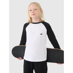 4F Лонгслів LONGSLEEVE M420JWSS25TLONM420-10S р.152 білий