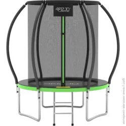 Батут дитячий 4FIZJO Батут з сіткою та драбинкою 4FJ0602 GREEN