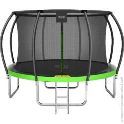 Батут детский 4FIZJO Батут с сеткой и лесенкой 4FJ0606 GREEN