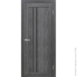 Омис Дверне полотно Lego 05 ЗА чорне скло 600 мм дуб темний