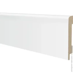 Широкий плинтус Омис Плинтус МДФ белый silk 16x80x2400 мм