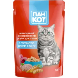 Корм для котів із соковитою качкою в желе