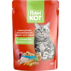 Корм для котів із соковитим кроликом у соусі