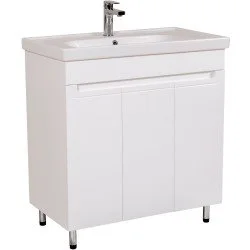 Тумба с раковиной Aqua Rodos Омега + Frame 80см напольный (394321)