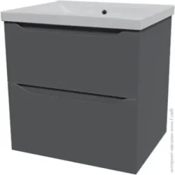 Тумба с раковиной Сансервис Тумба подвесная "Севилья-60" с умывальником"SAVA-60" серая