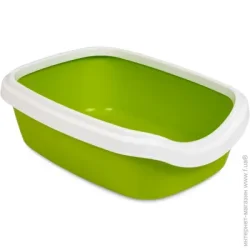 Открытый лоток под наполнитель Природа Туалет для кошек Comfort M 41х30х13.5, лайм