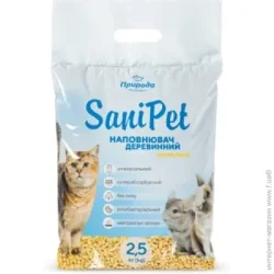 Природа Наполнитель для кошачьего туалета Sani Pet натуральный универсальный 2,5 кг