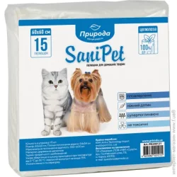 Пеленки, подстилки Природа Пеленка Sani Pet 60х60 см 15 шт.