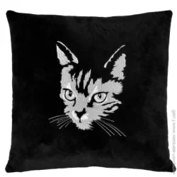 Тигрес Подушка Mister Cat 30х30 черный