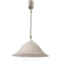 Светильник Геотон Подвес LIFT/1P 1x40 Вт E27 белый/коричневый 49242