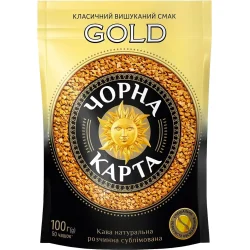 Чорна Карта Кофе растворимый Gold пакет 100 г