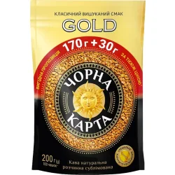 Чорна Карта Кофе растворимый Gold пакет 200 г