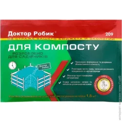 Біопрепарат порошок Доктор Робик Засіб для компосту 209 75 г для використання в компостних ямах біотуалету