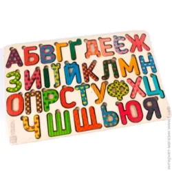 Видавництво Зірка Пазл деревянный Алфавит украинский цветной 119321