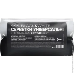 Добра Господарочка Салфетки 23*30 30 шт./уп. / белый / черный