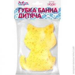 Добра Господарочка Губка банна дитяча котик