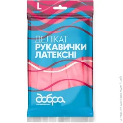 Добра Господарочка Рукавички латексні Делікат стандартні р.L 1 пар/уп.