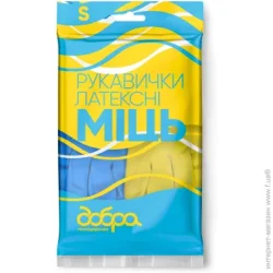 Добра Господарочка Перчатки латексные «Міць» крепкие р.S 1 пар/уп.