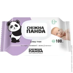 Сніжна Панда Детские влажные салфетки с ароматом целебных трав 100 шт.