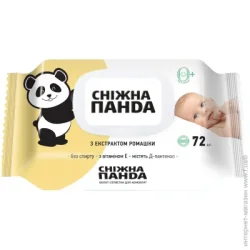 Сніжна Панда Детские влажные салфетки с экстрактом ромашки 72 шт.