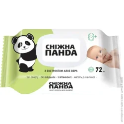 Сніжна Панда Детские влажные салфетки с екстрактом алоэ вера 72 шт.