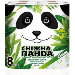 Туалетная бумага Туалетная бумага Сніжна Панда Classic 8 шт (4823019007633)