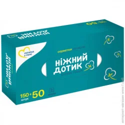 Сухие салфетки Ніжний Дотик Салфетки бумажные в коробке 200 шт.